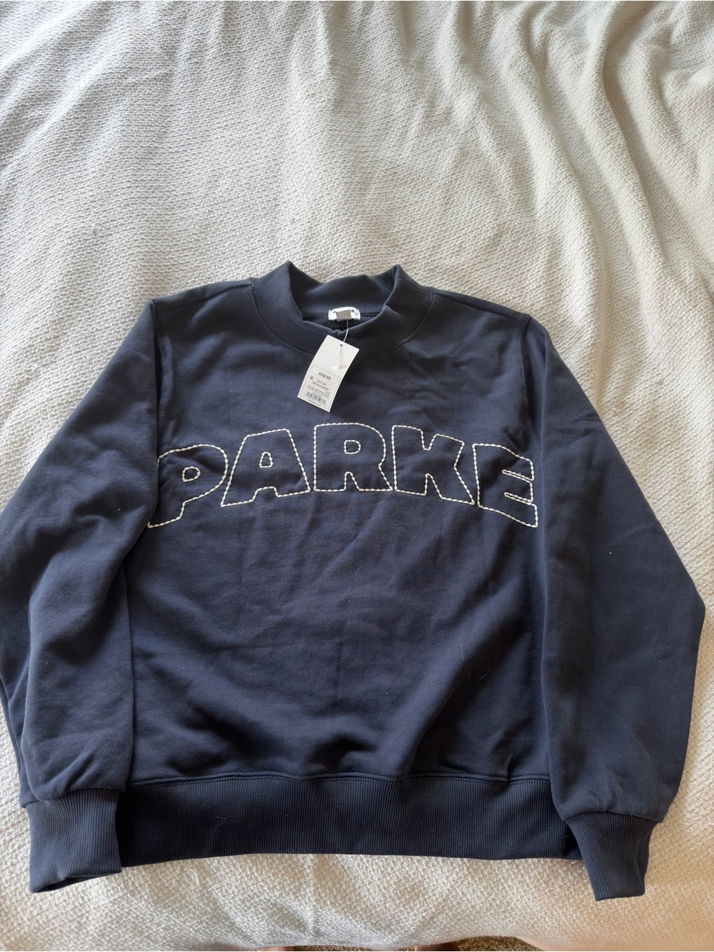Parke Navy Women's Crewneck Sweatshirt by Parke - Picture 2 of 4